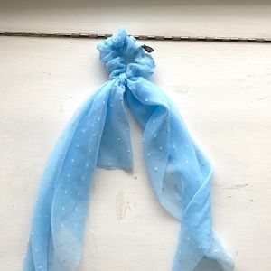Blue hair scarf!